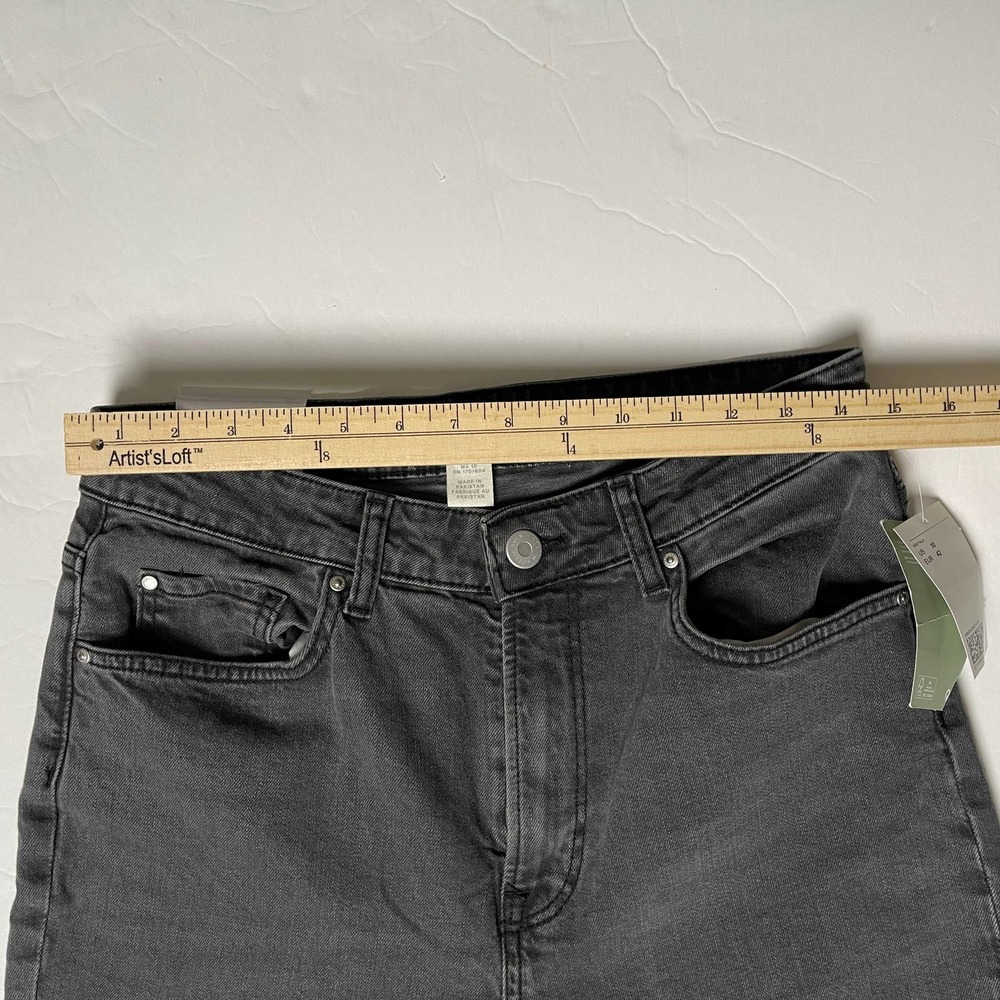 NWT H&M Gray High Waist Ankle Straight Fit Recycled Cotton Jeans 10 - Picture 8 of 8